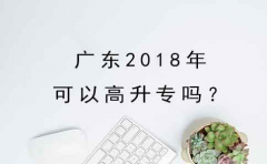 山东2018年可以高升专吗？